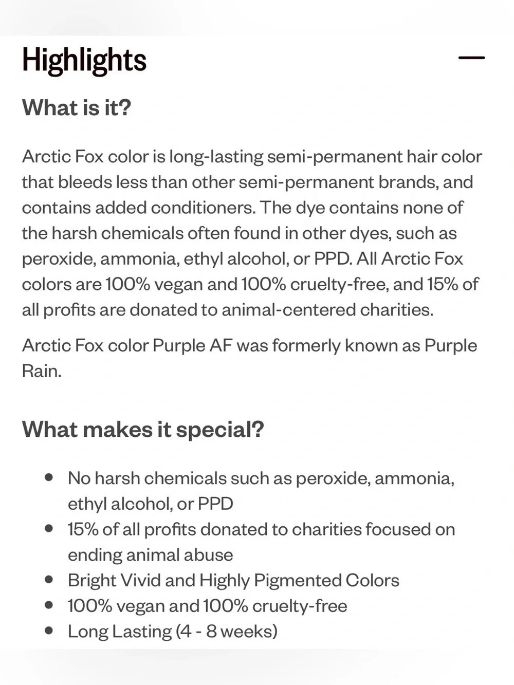 Arctic Fox Semi-Permanent Hair Color — Transylvania (Black) 8 fl oz